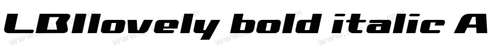 LBIlovely bold italic Alp字体转换